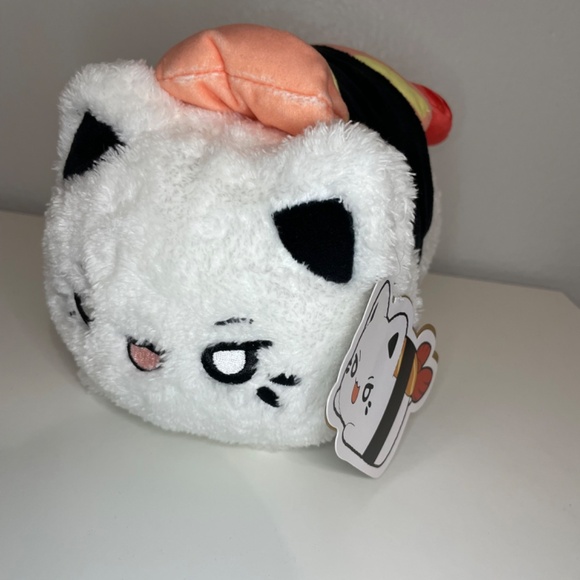 NWT Tasty Peach Studios Aurora Meowchi Shrimp Nigiri Sushi 7" Plush - Picture 5 of 8